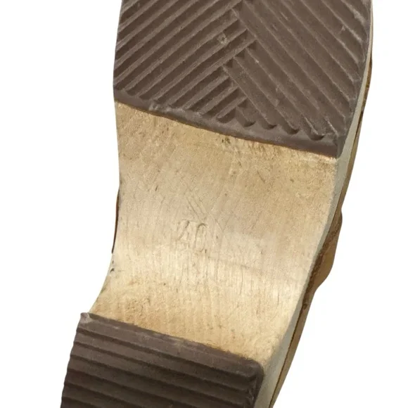 Lotta from Stockholm Lottas Classic Swedish Clogs Camel Nubuck Leather 40 US 9.5 - Picture 6 of 9